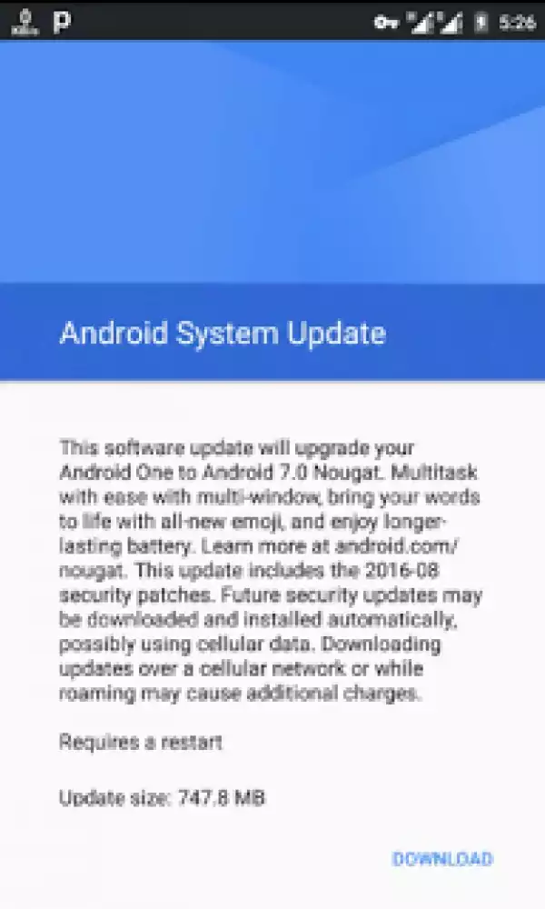 Android 7.0 Nougat Has Started Rolling Out to Android One Devices